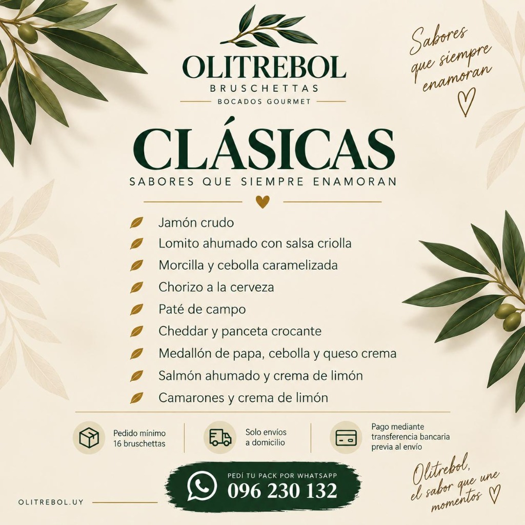 Carta Clásicas - Olitrebol Bruschettas
