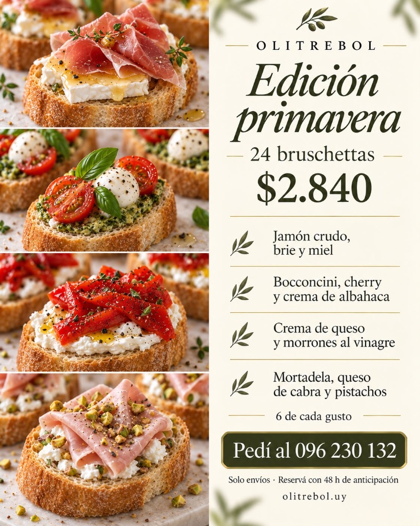 Carta Edición Primavera - Olitrebol Bruschettas