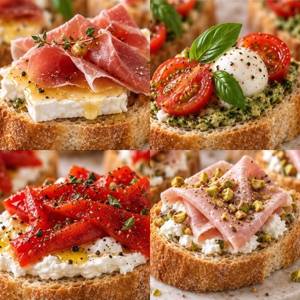 Pack Edición Primavera 24 bruschettas Olitrebol