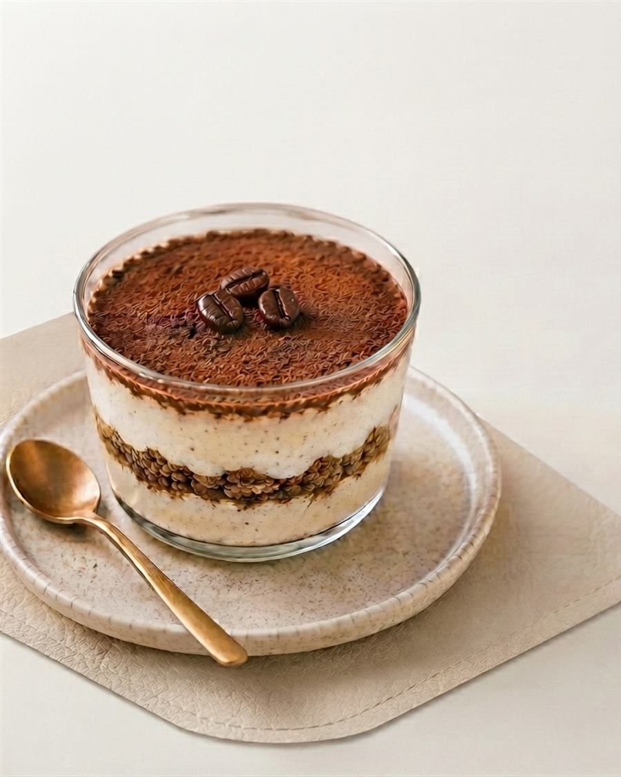 Tiramisú de yogur griego en vaso de 90 ml